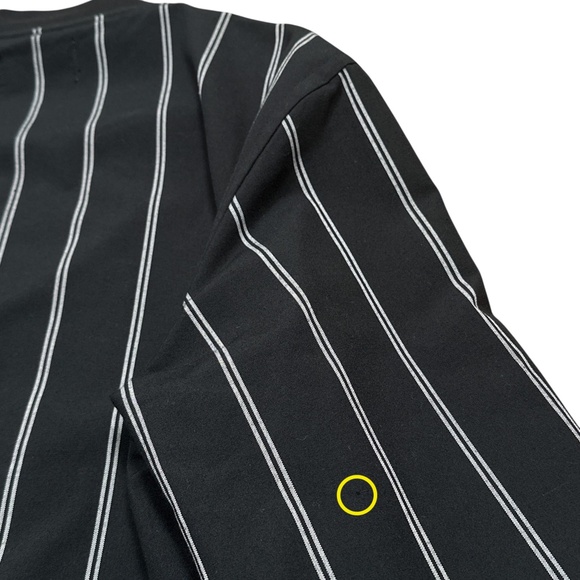 Vintage Y2K Fred Perry Striped Black White Viscose Blend Bomber Jacket Mens 42 - Picture 6 of 12